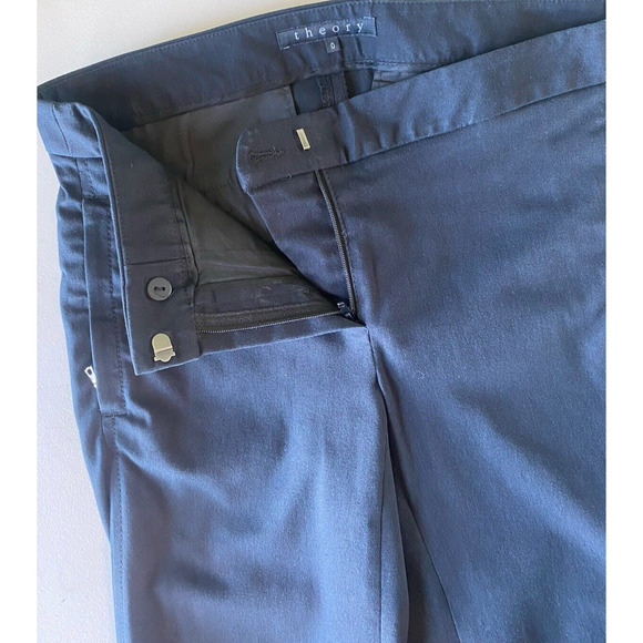 Theory Pants Womens Size 0 Black Low Rise Dressy Career Wear Office Trousers - Picture 6 of 14